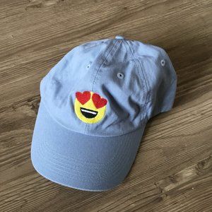 Baby Blue Smiling Face with Heart Eyes Emoji Baseball Cap 😍